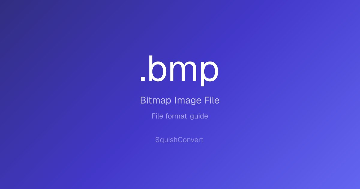 BMP File Format — What is .bmp? | SquishConvert | SquishConvert